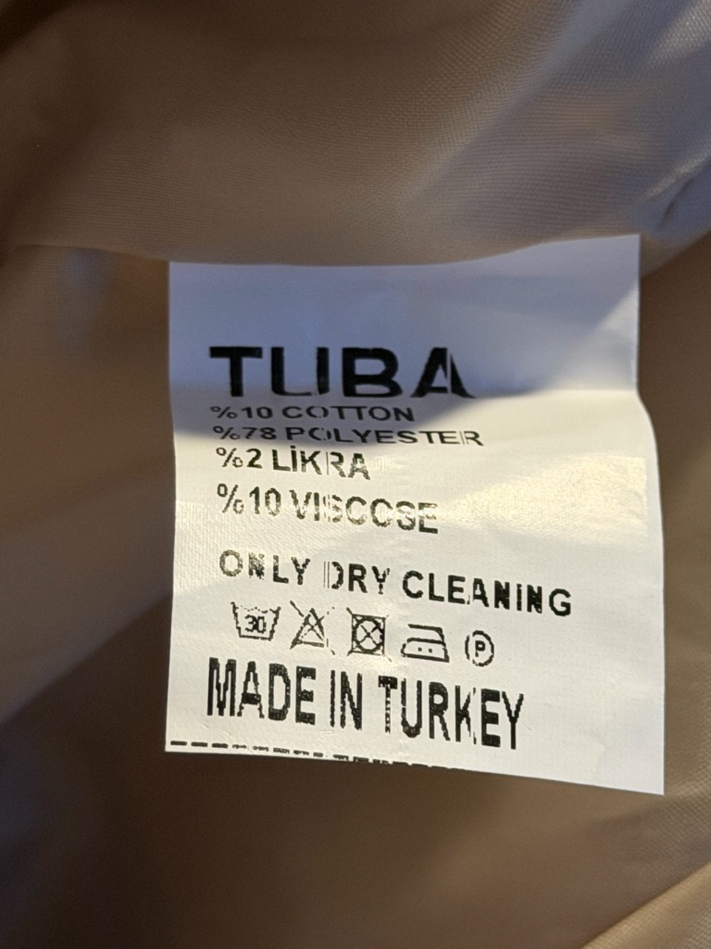 TUBA Turkish Brown Lined Leather Designer Blazer Jacket made in Turkey Sz Lg NWT - Picture 8 of 9